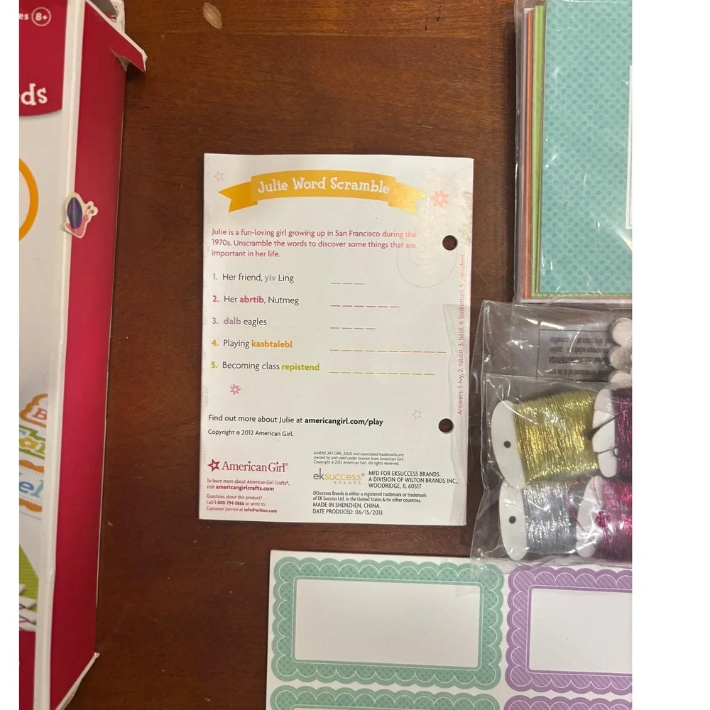 American Girl Crafts String Art Cards Julie Albright Kit 182 Pieces New Open Box